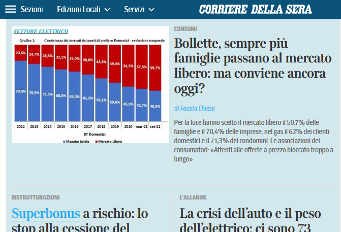 Corriere della Sera - Bollette