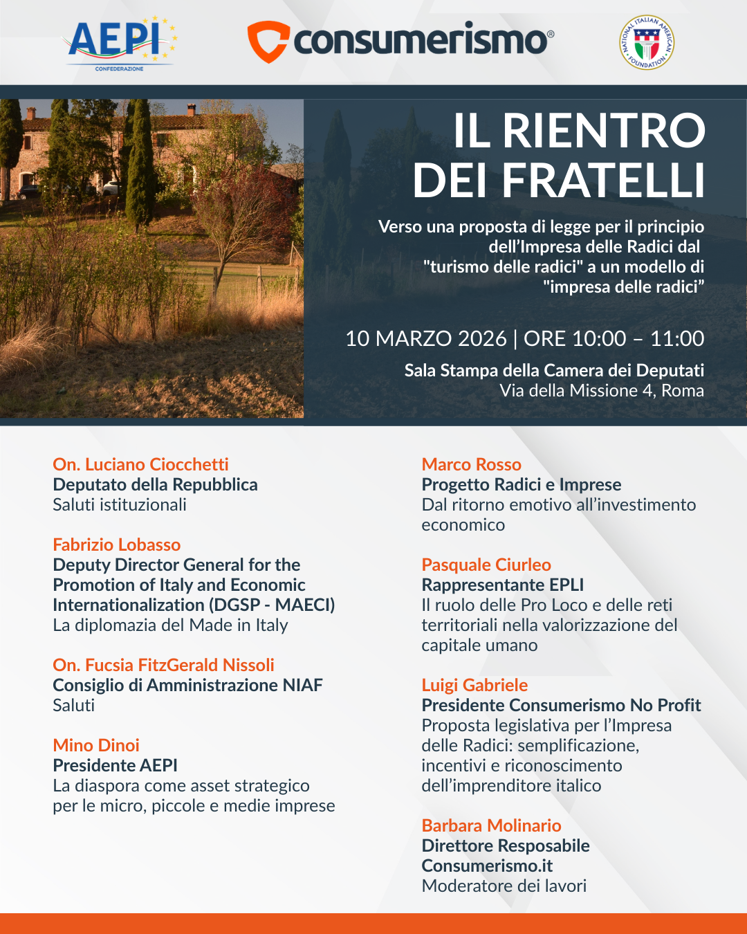 10 MARZO IL RIENTRO DEI FRATELLI MARZO IL RIENTRO DEI FRATELLI