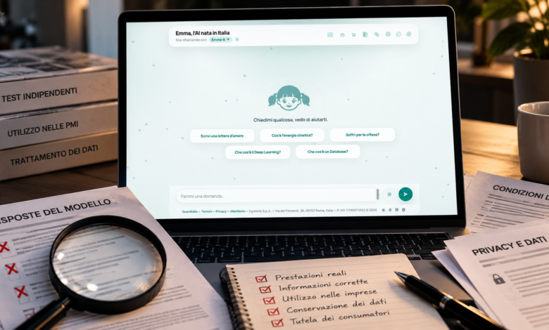 Emma-6, intelligenza artificiale italiana: analisi di affidabilità, privacy e tutela dei consumatori.